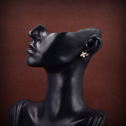 [Mystic Crown]JEUX DE GOLD DIAMOND EARRINGS