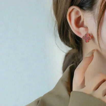 [Mystic Crown]CLOVER MEDIUM 1 MOTIFS CARNELIAN  EARRINGS