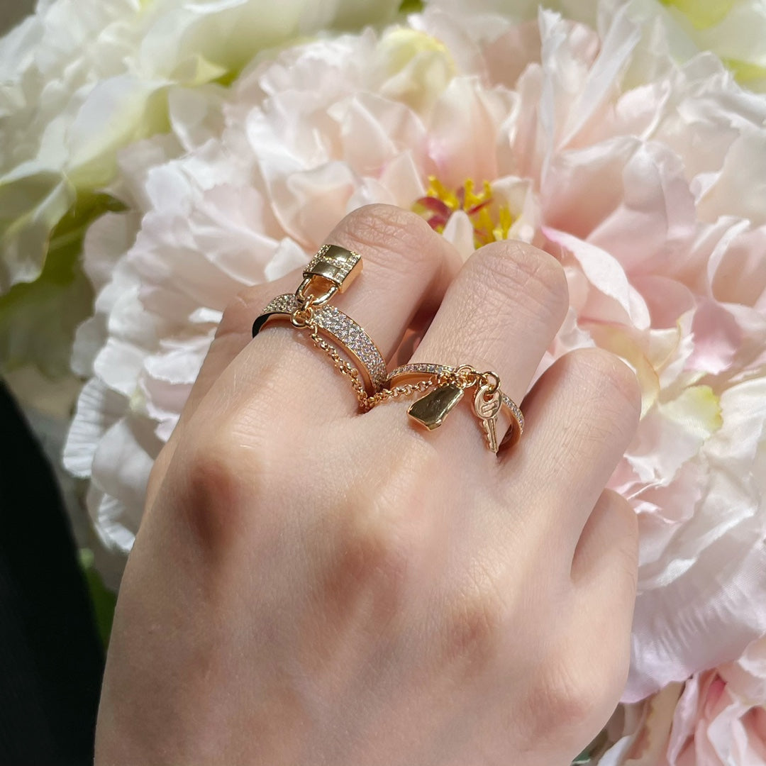 [Mystic Crown]HM KELLY CLOCHETTE DOUBLE RING IN  WITH DIAMONDS