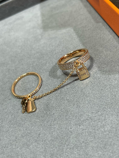 [Mystic Crown]HM KELLY CLOCHETTE DOUBLE RING IN  WITH DIAMONDS