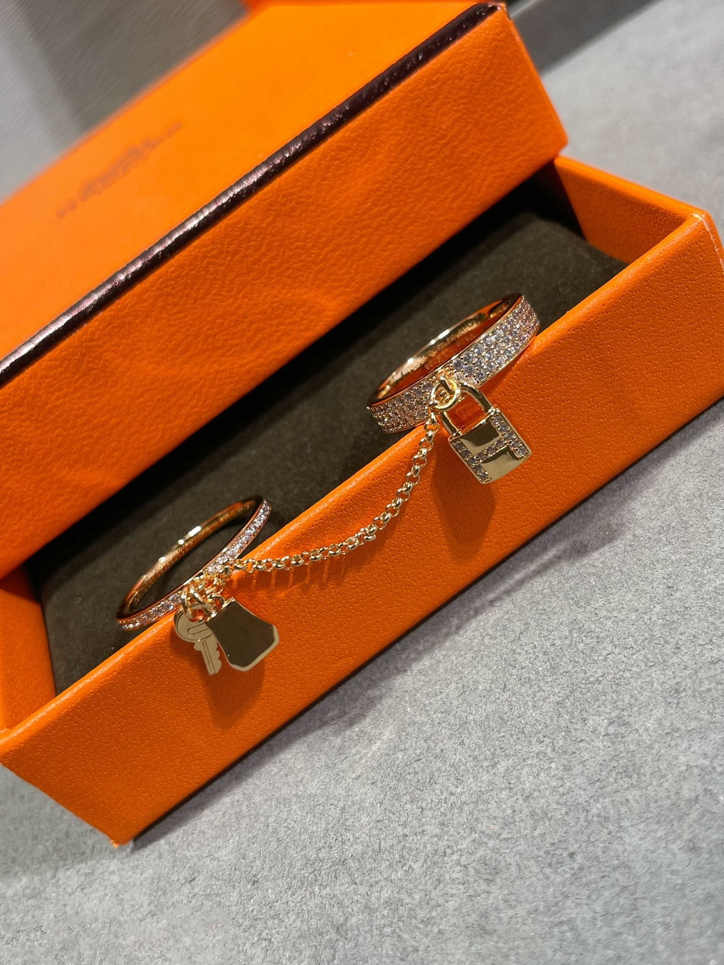 [Mystic Crown]HM KELLY CLOCHETTE DOUBLE RING IN  WITH DIAMONDS