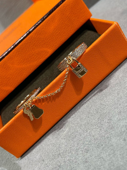 [Mystic Crown]HM KELLY CLOCHETTE DOUBLE RING IN  WITH DIAMONDS