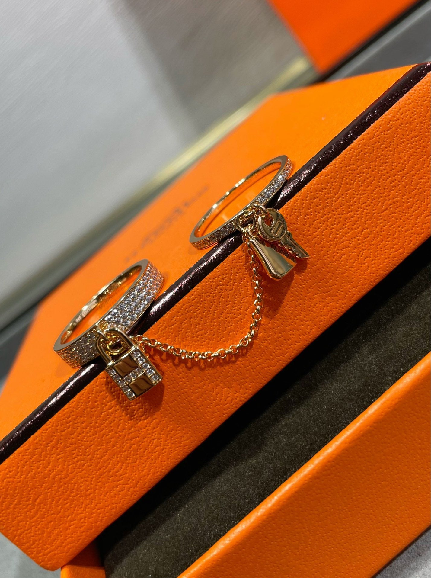 [Mystic Crown]HM KELLY CLOCHETTE DOUBLE RING IN  WITH DIAMONDS