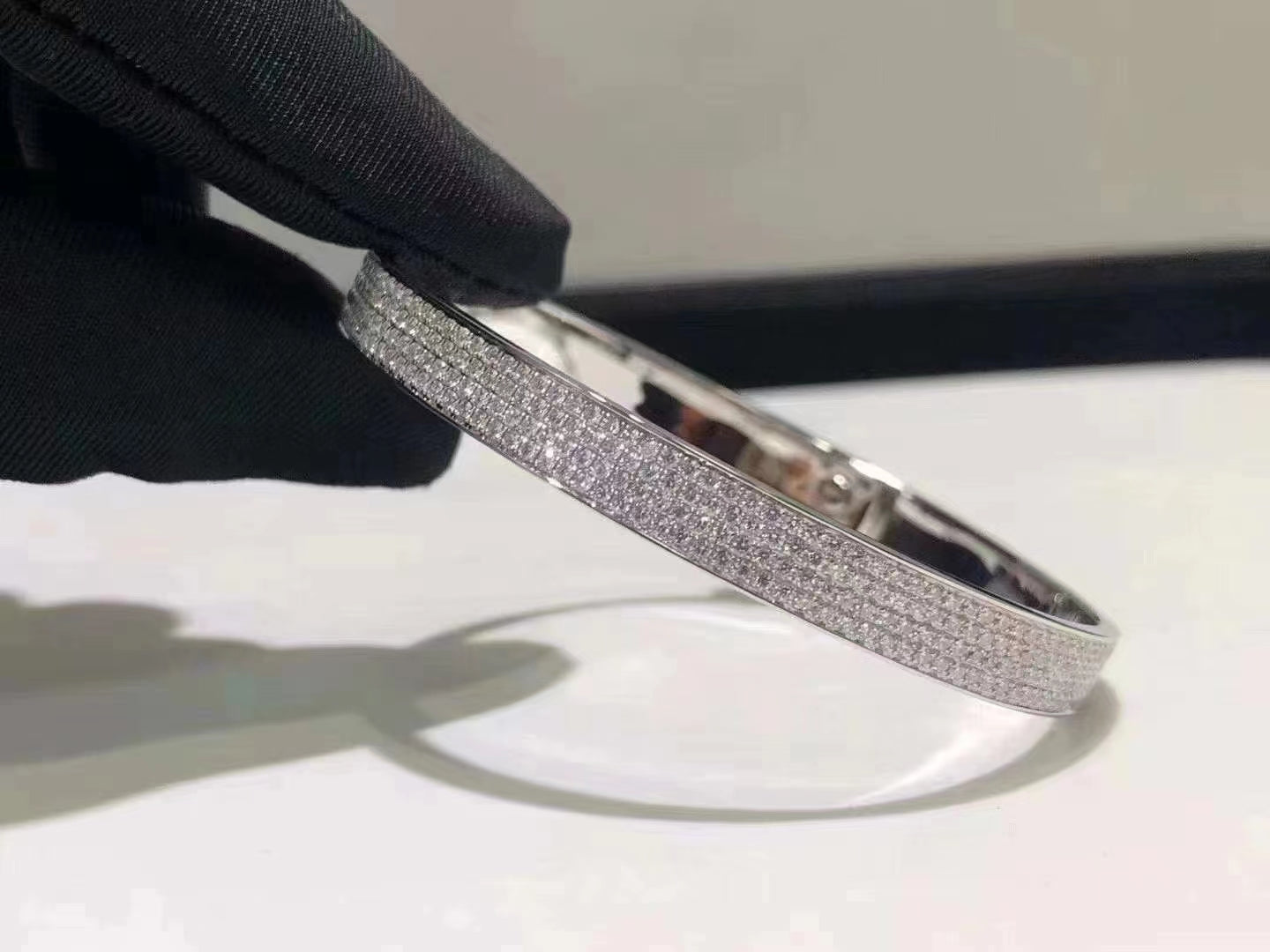 [Mystic Crown]HM KELLY BRACELET IN SILVER AND FULL PAVE DIAMOND