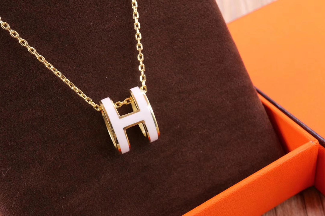 [Mystic Crown]HM CLIC YELLOW ENAMEL GOLD NECKLACE