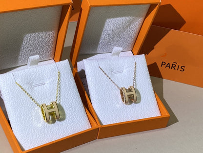 [Mystic Crown]HM CLIC YELLOW ENAMEL GOLD NECKLACE