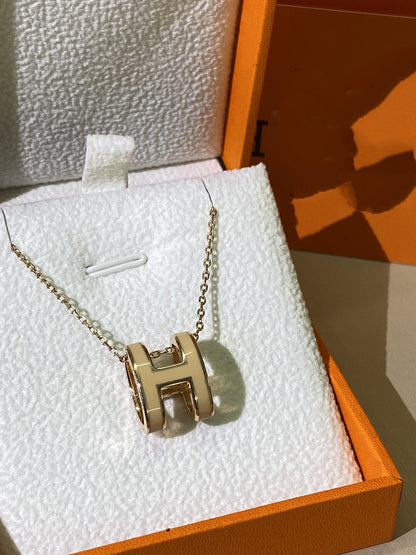 [Mystic Crown]HM CLIC YELLOW ENAMEL GOLD NECKLACE
