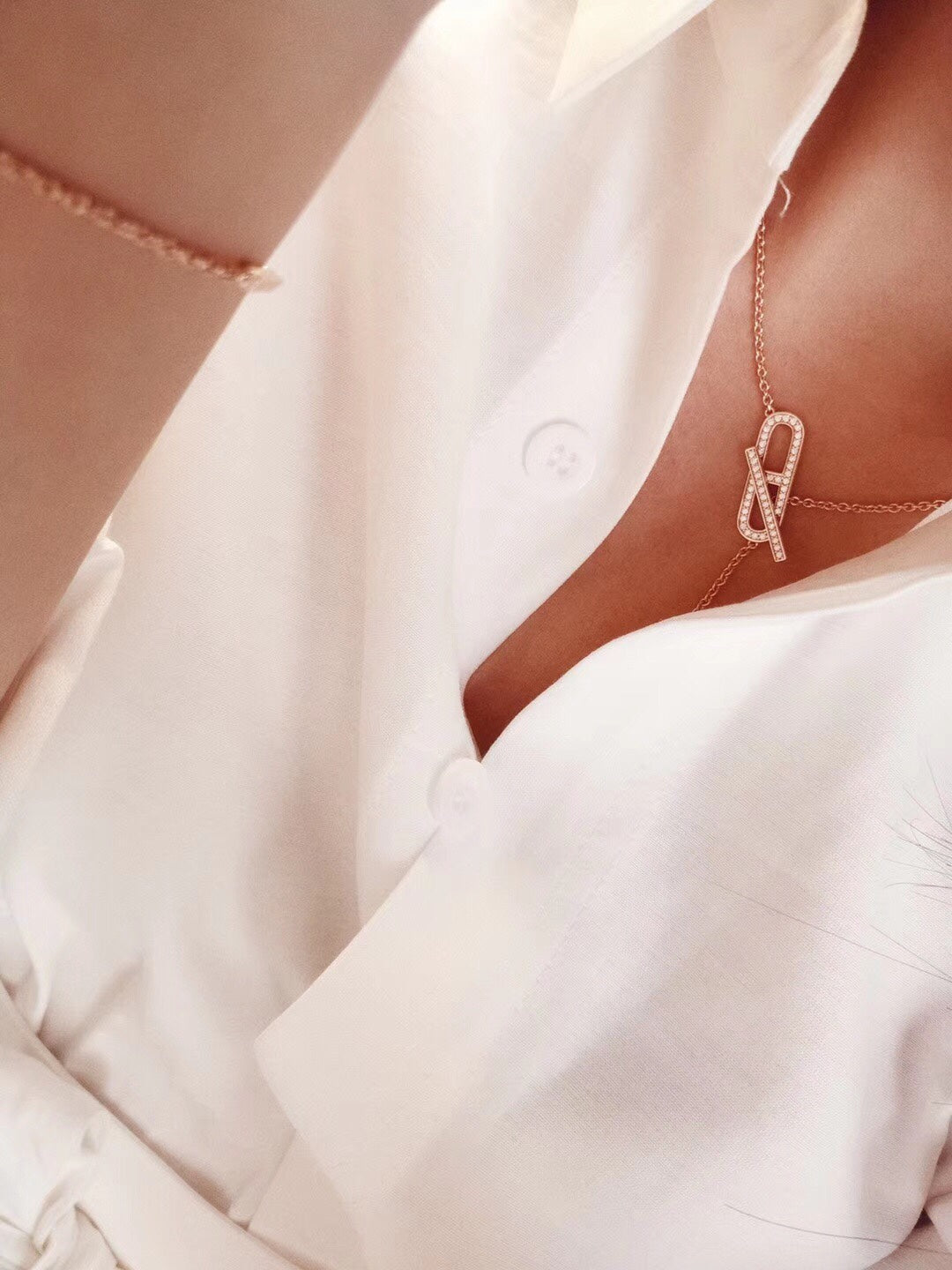 [Mystic Crown]HM FIRE PIG NOSE NECKLACE TRENDY STREET