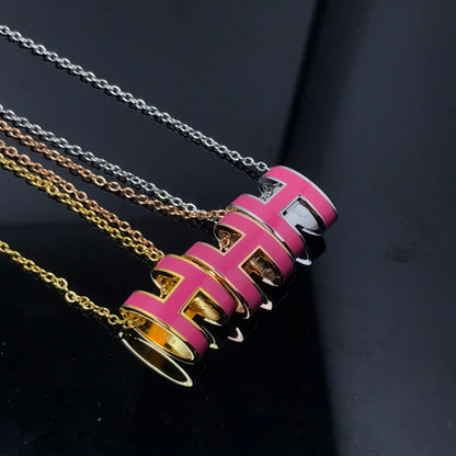 [Mystic Crown]H NECKLACE PINK