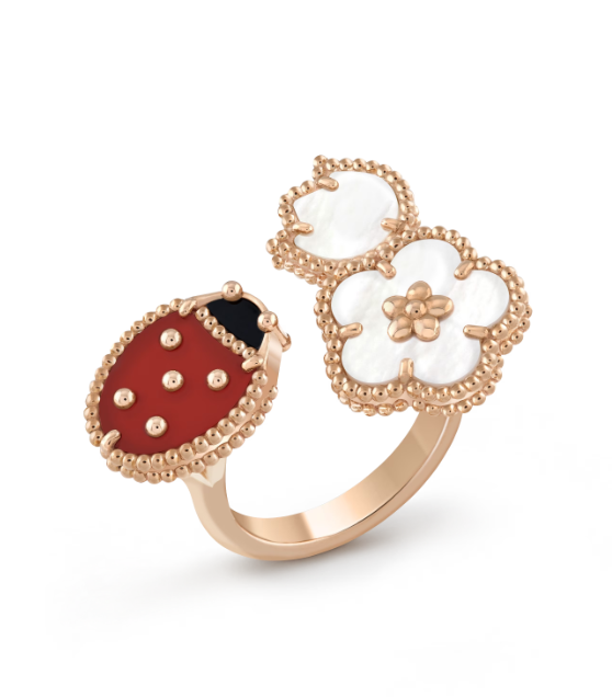 [Mystic Crown]LUCKY 3 MOTIF ROSE GOLD RING