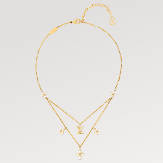 [Mystic Crown]FLOWERGRAM GOLD MOP DOUBLE ROW NECKLACE