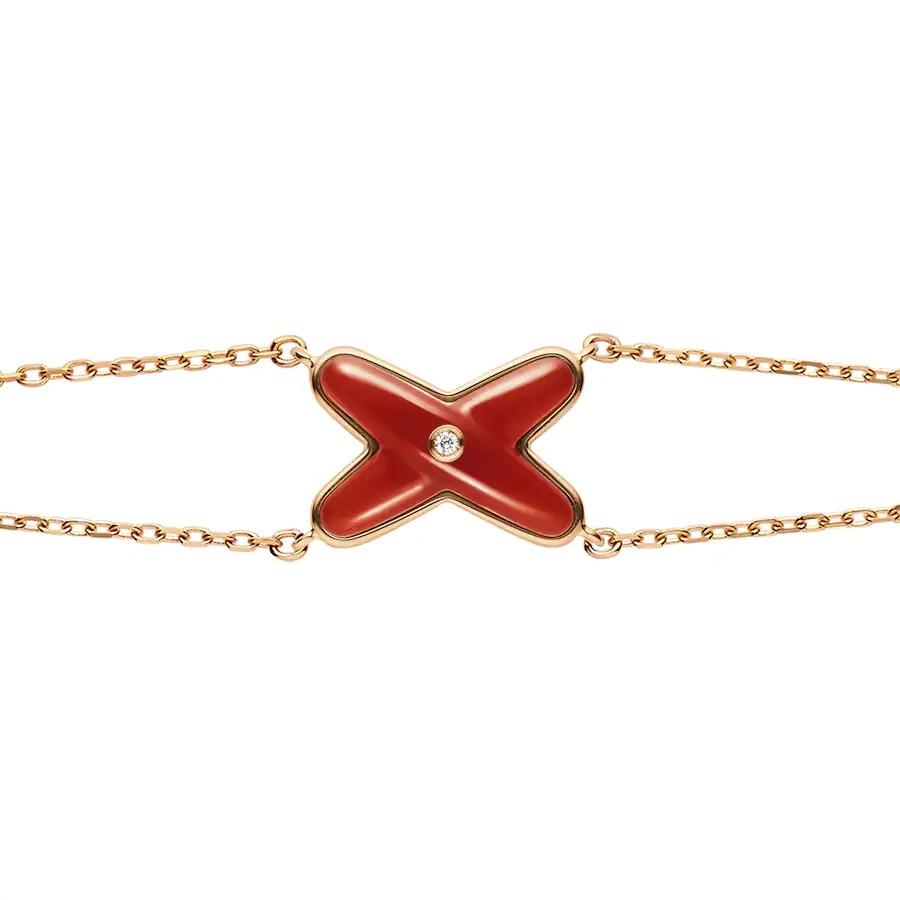 [Mystic Crown]JEUX BRACELET CARNELIAN PINK GOLD 1 DIAMOND