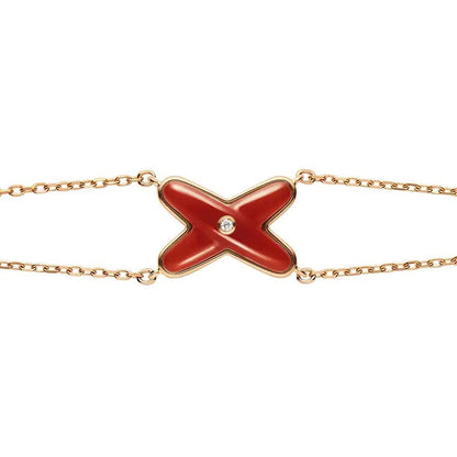 [Mystic Crown]JEUX BRACELET CARNELIAN PINK GOLD 1 DIAMOND
