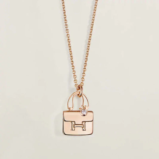 [Mystic Crown]AMULETTE PEDANT ROSE GOLD NECKLACE