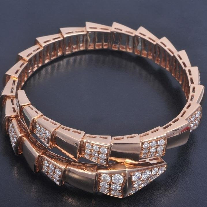 [Mystic Crown]SERPENTI WIDE BRACELET PINK GOLD DIAMOND