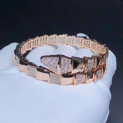 [Mystic Crown]SERPENTI WIDE BRACELET PINK GOLD DIAMOND
