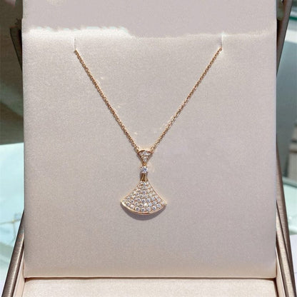 [Mystic Crown]DREAM NECKLACE PINK GOLD FULL DIAMOND