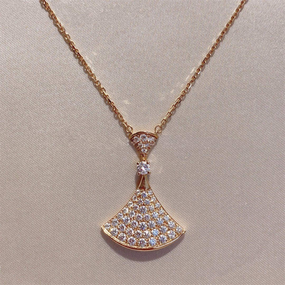 [Mystic Crown]DREAM NECKLACE PINK GOLD FULL DIAMOND