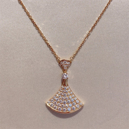 [Mystic Crown]DREAM NECKLACE PINK GOLD FULL DIAMOND