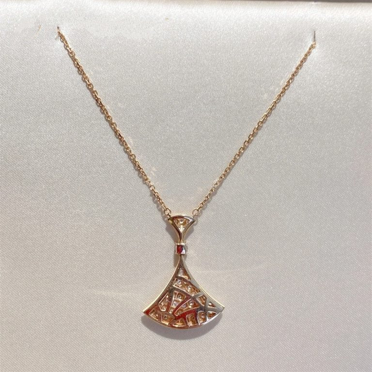 [Mystic Crown]DREAM NECKLACE PINK GOLD FULL DIAMOND