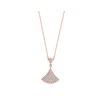 [Mystic Crown]DREAM NECKLACE PINK GOLD FULL DIAMOND