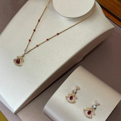 [Mystic Crown]DREAM NECKLACE CARNELIAN DIAMOND PINK GOLD