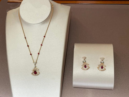 [Mystic Crown]DREAM NECKLACE CARNELIAN DIAMOND PINK GOLD