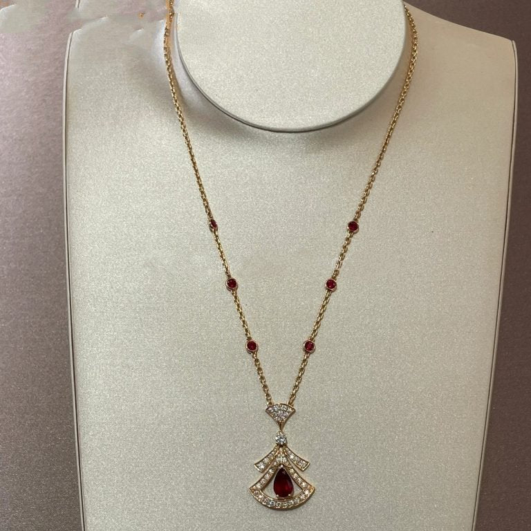 [Mystic Crown]DREAM NECKLACE CARNELIAN DIAMOND PINK GOLD