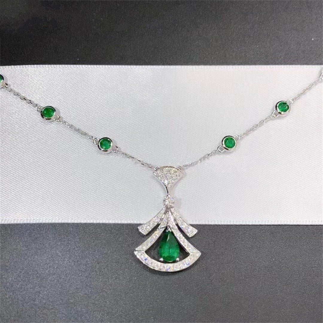 [Mystic Crown]DREAM NECKLACE MALACHITE DIAMOND SILVER