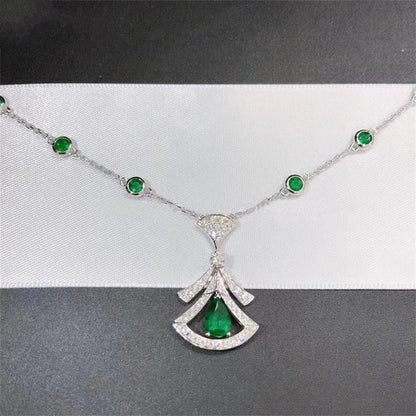 [Mystic Crown]DREAM NECKLACE MALACHITE DIAMOND SILVER