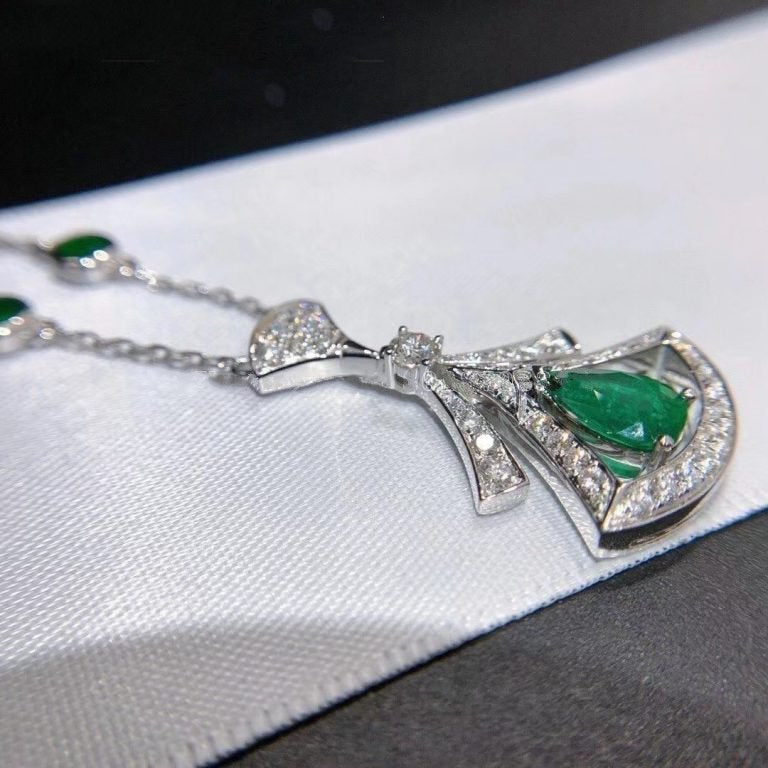 [Mystic Crown]DREAM NECKLACE MALACHITE DIAMOND SILVER