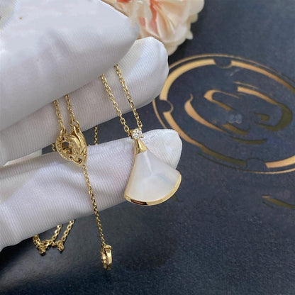 [Mystic Crown]DREAM NECKLACE WHITE MOP GOLD 1 DIAMOND
