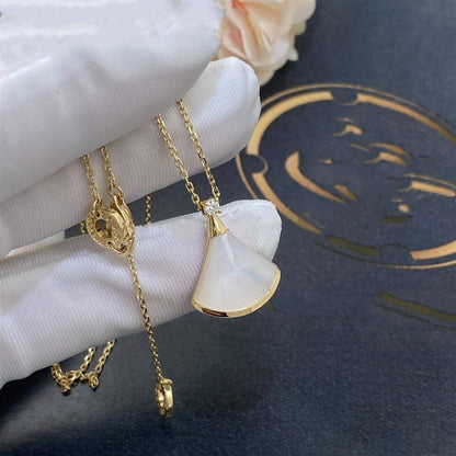 [Mystic Crown]DREAM NECKLACE WHITE MOP GOLD 1 DIAMOND