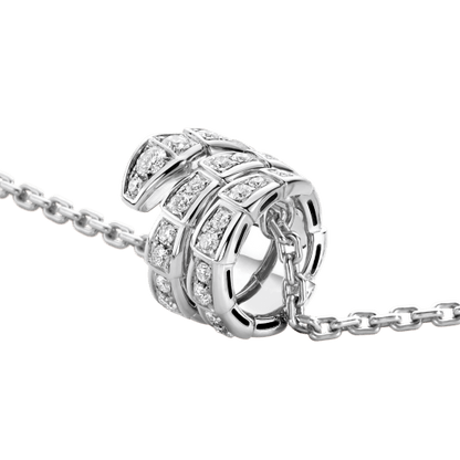 [Mystic Crown]SERPENTI  NECKLACE DOUBLE RING DIAMOND