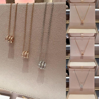 [Mystic Crown]SERPENTI  NECKLACE DOUBLE RING DIAMOND