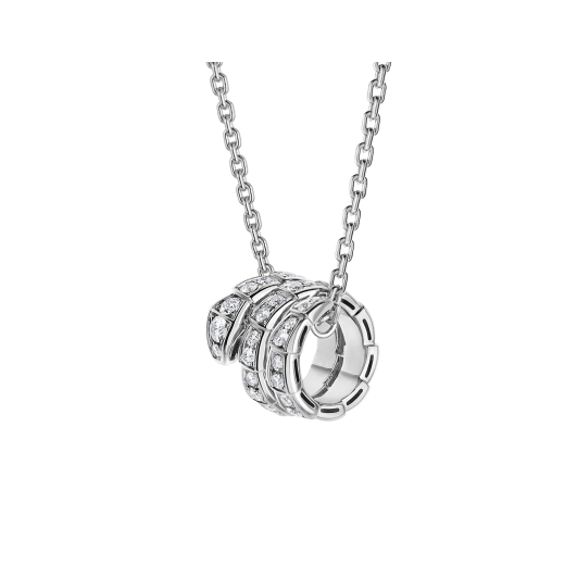 [Mystic Crown]SERPENTI  NECKLACE DOUBLE RING DIAMOND