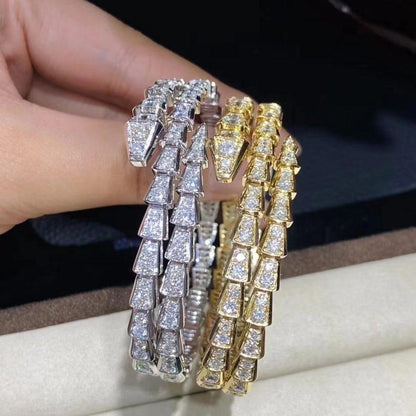 [Mystic Crown]SERPENTI BRACELET GOLD DIAMOND DOUBLE ROW