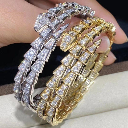 [Mystic Crown]SERPENTI BRACELET GOLD DIAMOND DOUBLE ROW