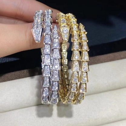 [Mystic Crown]SERPENTI BRACELET GOLD DIAMOND DOUBLE ROW