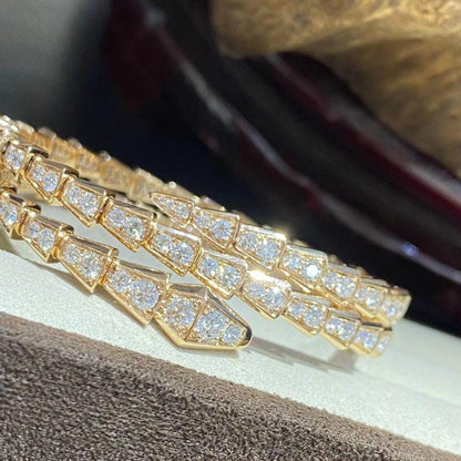 [Mystic Crown]SERPENTI BRACELET GOLD DIAMOND DOUBLE ROW