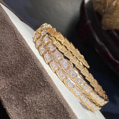[Mystic Crown]SERPENTI BRACELET GOLD DIAMOND DOUBLE ROW