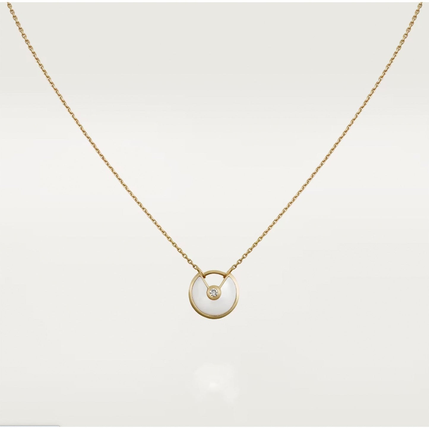 [Mystic Crown]AMULETTE ROSE GOLD MOP NECKLACE