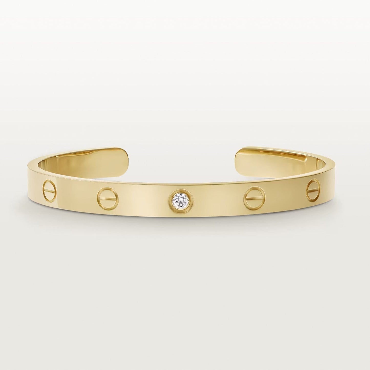 [Mystic Crown]LOVE BRACELET 6.1MM 1 DIAMOND OPEN CUFF
