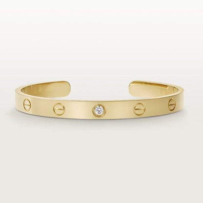 [Mystic Crown]LOVE BRACELET 6.1MM 1 DIAMOND OPEN CUFF