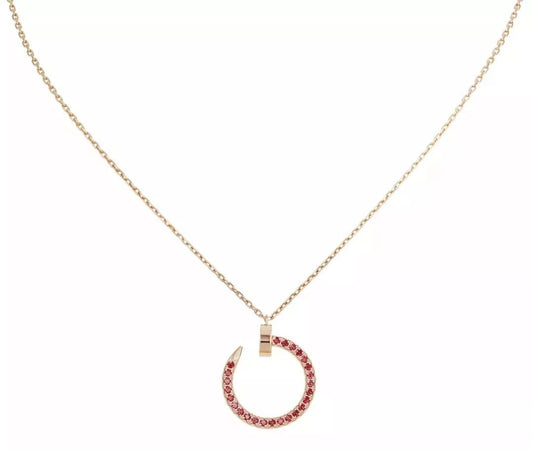 [Mystic Crown]JUSTE NECKLACE GOLD RED DIAMONDS