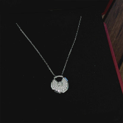 [Mystic Crown]AMULETTE SILVER FULL DIAMOND NECKLACE