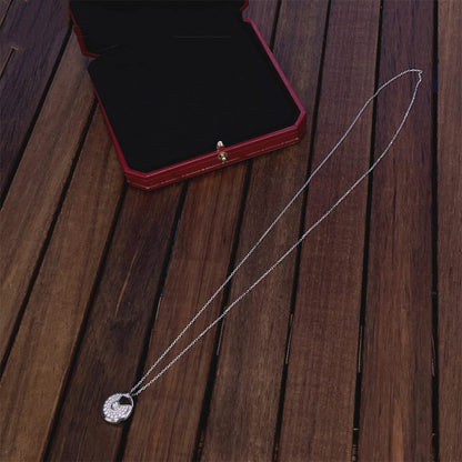[Mystic Crown]AMULETTE SILVER FULL DIAMOND NECKLACE
