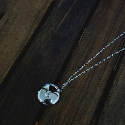 [Mystic Crown]AMULETTE SILVER FULL DIAMOND NECKLACE