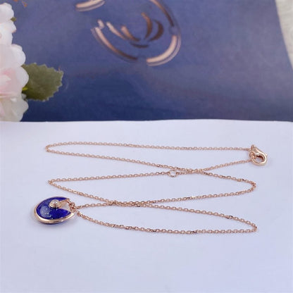 [Mystic Crown]AMULETTE ROSE GOLD AGATE NECKLACE