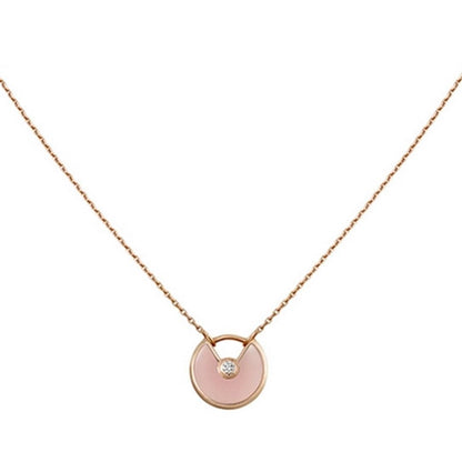 [Mystic Crown]AMULETTE ROSE GOLD PINK MOP NECKLACE